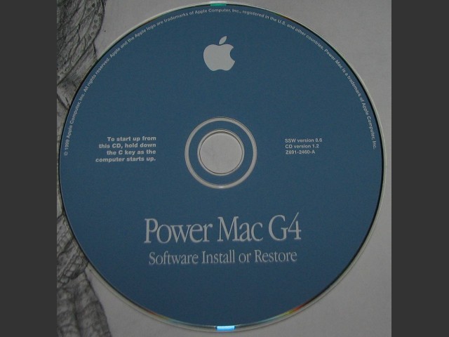 Mac OS 8.6 (Disc 1.2) (G4) (691-2460-A) (CD) (1999)