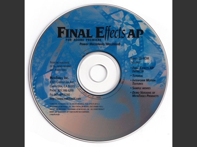 Final Effects AP 1.0 (1996)