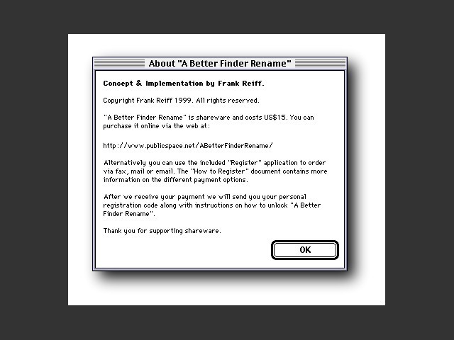 A Better Finder Rename (1998)