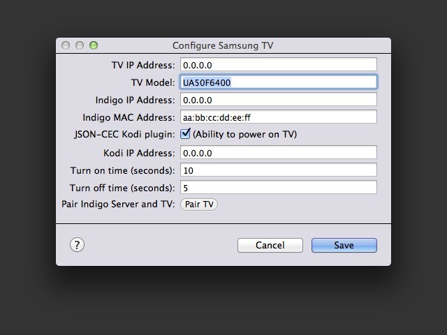 Samsung TV Indigo Plugin (0)