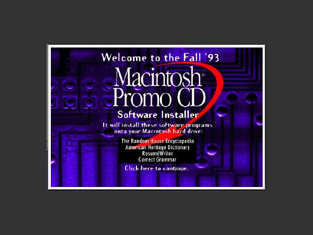 Fall '93 Macintosh Promo CD (1993)