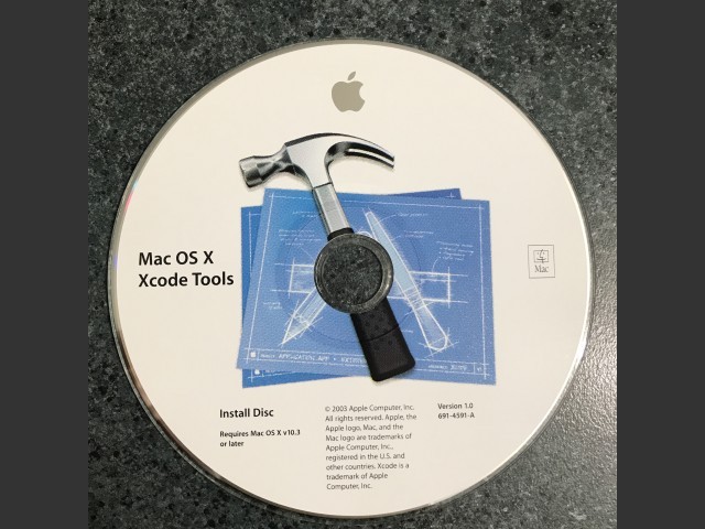 Mac OS X Xcode Tools 1.0 (691-4591-A) (CD) (2003)