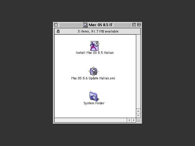 Mac OS 8.5 and update 8.6 ITALIAN (1999)