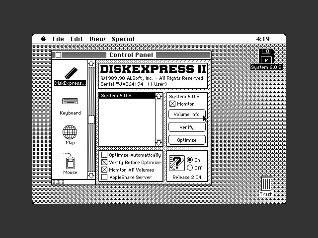 DiskExpress II with MultiPartition (1990)