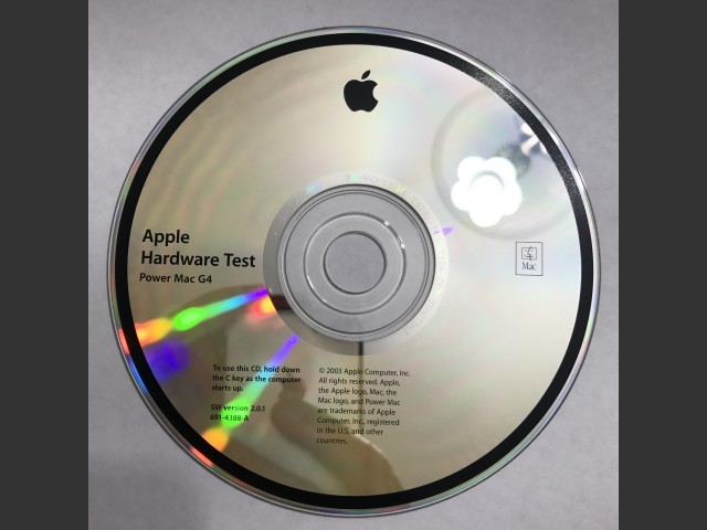 691-4388-A,,Apple Hardware Test v2.0.1. Power Mac G4 (CD) (2003)