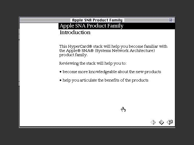 Apple's SNA Product Family Product Training (1989)