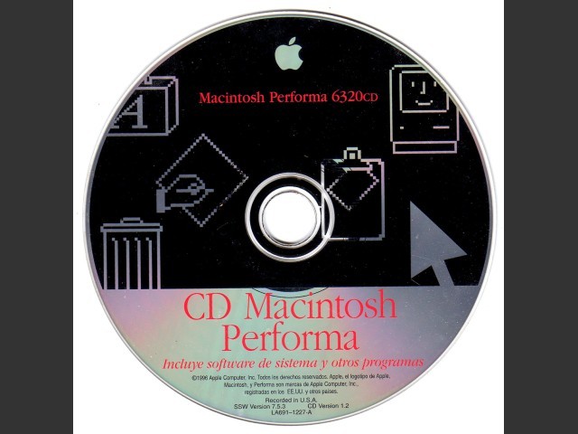 691-1227-A,LA,Macintosh Performa 6320CD. SSW v7.5.3. Disc v1.2 (CD) [Spanish Latin... (1996)