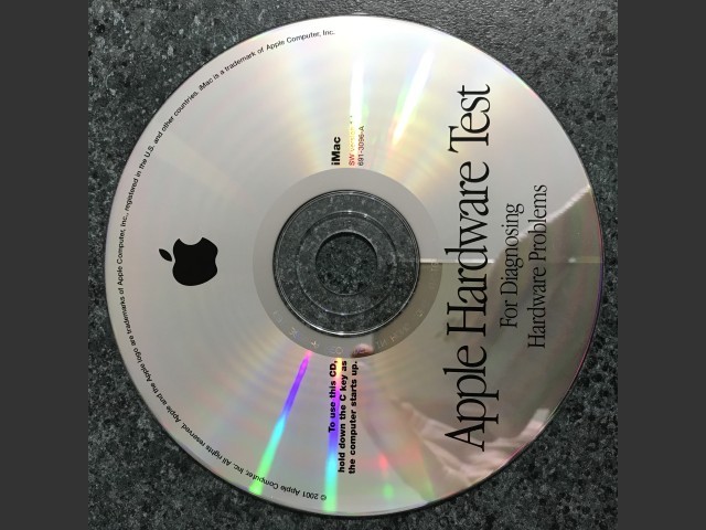 691-3096-A,,Apple Hardware Test v1.1. iMac (CD) (2001)