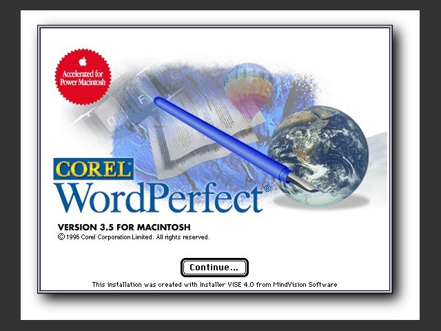 Corel WordPerfect 3.5.1 (1995)