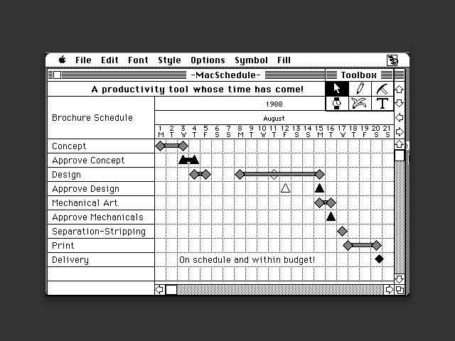 MacSchedule 1.0 (1987)