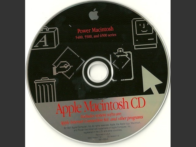 691-1559-A,,Power Macintosh 5400, 5500, and 6500 series. SSW v7.6.1. Disc v1.0 (CD) (1997)