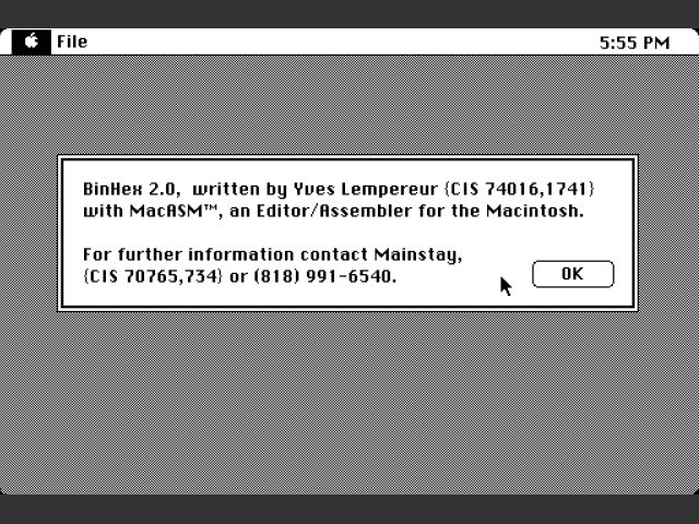 BinHex 2.0 (1984)