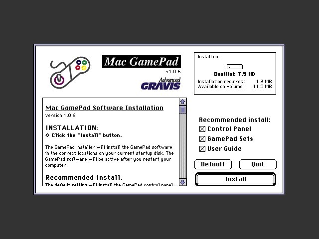 Gravis Mac GamePad (1996)
