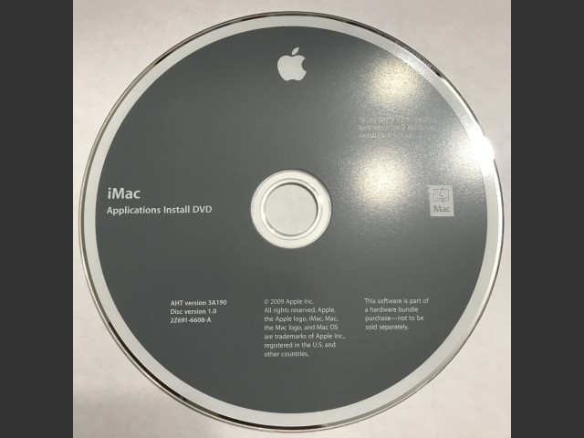 iMac Applications Install DVD AHT v3A190 Disc v1.0 (DVD DL) (2009)