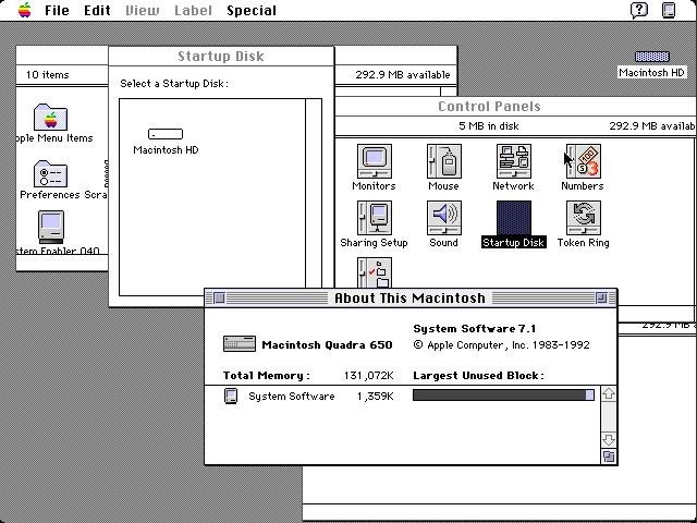 Mac OS 7.1 About screen 