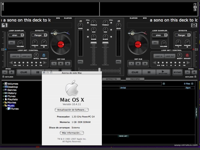 Virtual DJ Version 5 Beta 3 for Mac (2008)