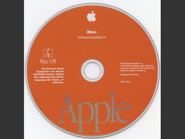 Mac OS 8.1 (iMac) (CD) (691-2105-A,D) [de_DE] (1998)