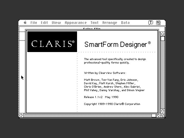 Claris SmartForm Designer (1990)