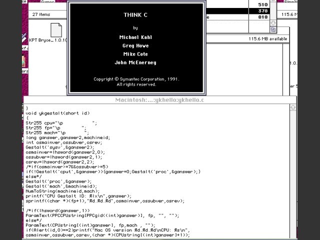 Symantec THINK C 5.0 (1991)