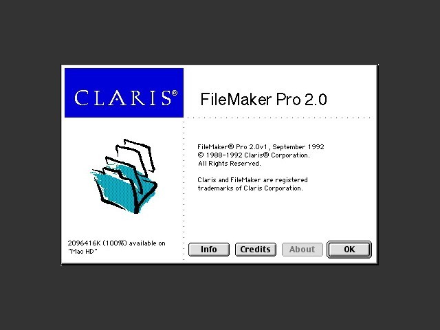 Claris FileMaker Pro 2.x (1992)