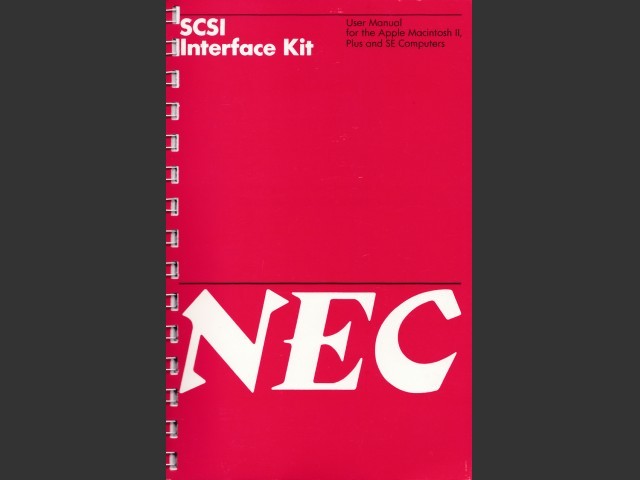 NEC SCSI Interface Kit 1.0 (NEC CD-ROM Driver 1.4C) (1988)