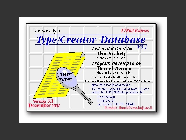 Type/Creator Database (1997)