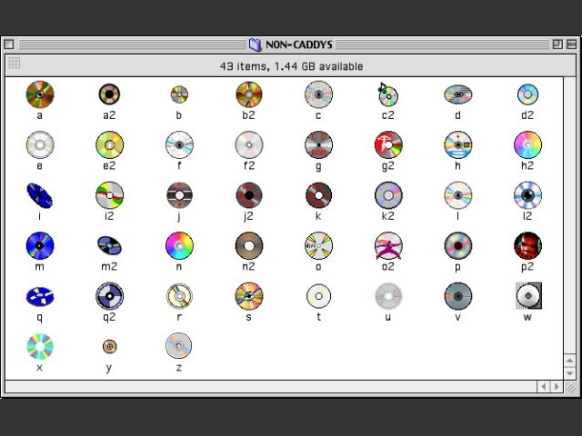 CD and CD caddy icons (1995)