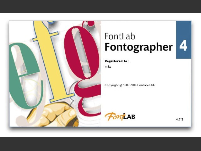 Fontographer 4.7.3 (2006)