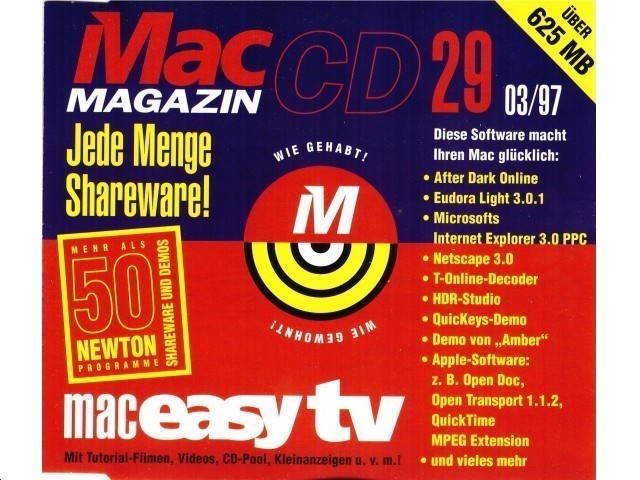 Mac Magazin CD 29 + Mac Easy (March 1997, German) (1997)