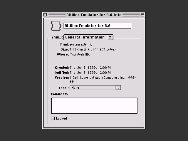 AltiVec Emulator (2001)