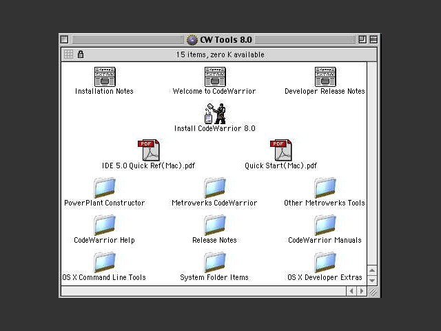 CodeWarrior Pro  8.x (2002)