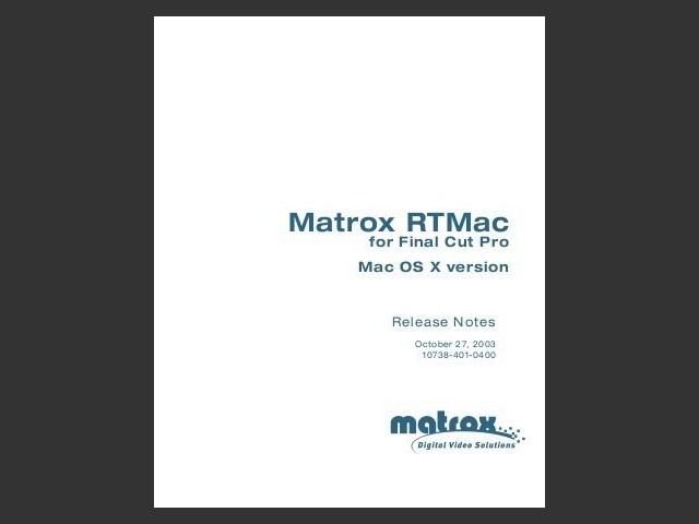 Matrox RTMac (2000)