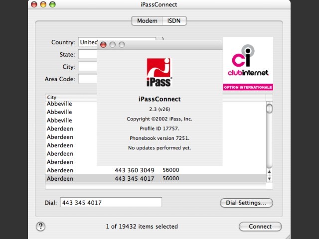 Club Internet - CD-ROM de connexion (T-Online iPassConnect software disc) (2002)