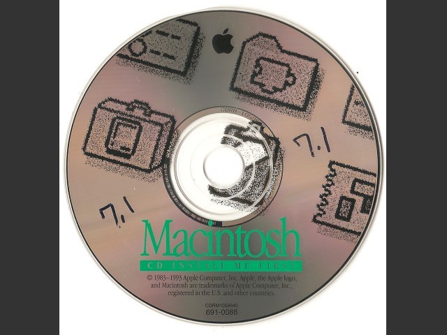 Mac OS Install CD Library : MacOS 7, MacOS 8, MacOS 9 (1993)