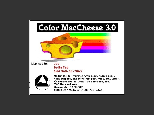 Color MacCheese (1990)