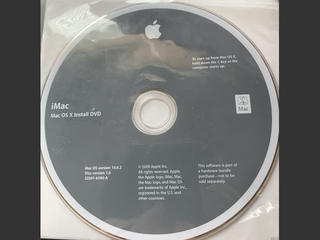 2z691 6590 A Mac Os X 10 6 2 Snow Leopard Imac Late 2009 Install Dvd Disc Version 1 0 Macintosh Repository [ 480 x 640 Pixel ]