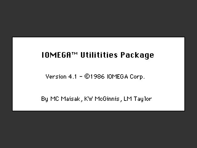 Bernoulli Boot Disk (IOMEGA Tools) (1986)