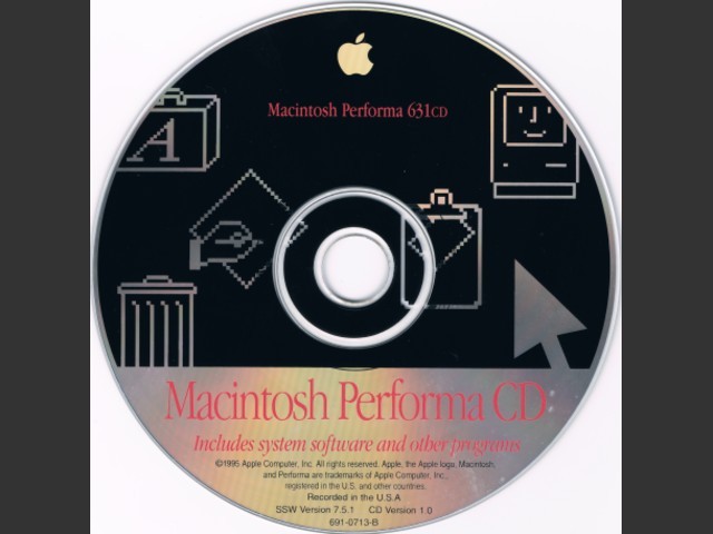 System 7.5.1 (Disc 1.1) (Performa 630CD, 635CD, 638CD) (CD) (1995)