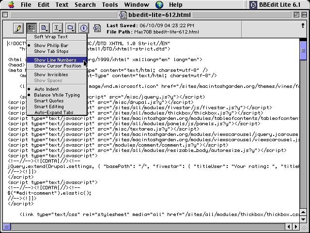 BBEdit Lite 6.x (2001)