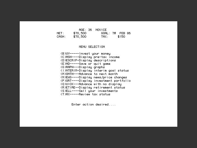 Squire: The Financial Planning Simulation (1985)