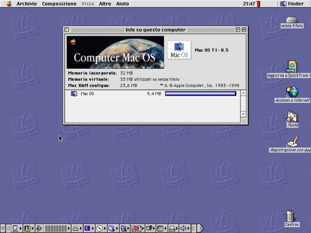 Mac OS 8.5 + 8.6 ITALIAN (1998)