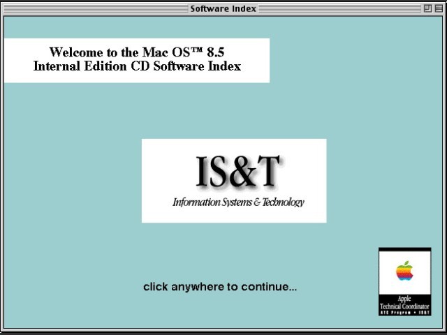 Mac OS 8.5 Internal Edition (1998) (1998)