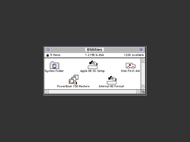 PowerBook 150 Utilities disk (1994)