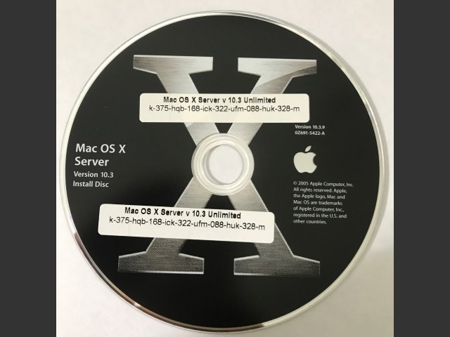 Mac OS X Server 10.3.9 (691-5422-A,0Z) (DVD) (2004)