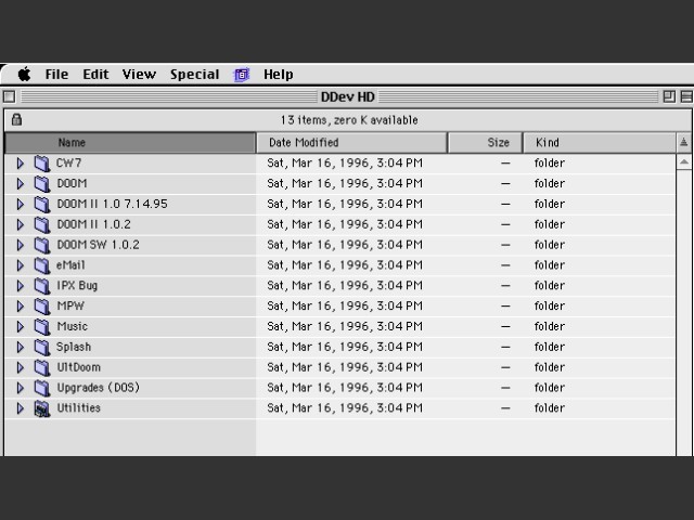 Doom I/II and Ultimate Doom Source Code (Mac and DOS/PC) (1996)