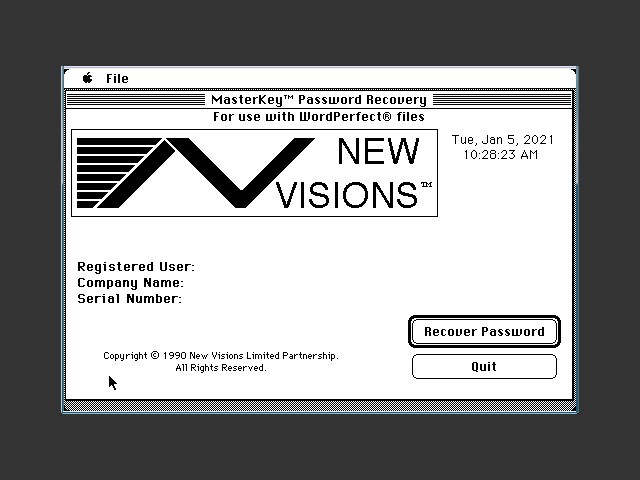 MasterKey (WordPerfect) (1990)