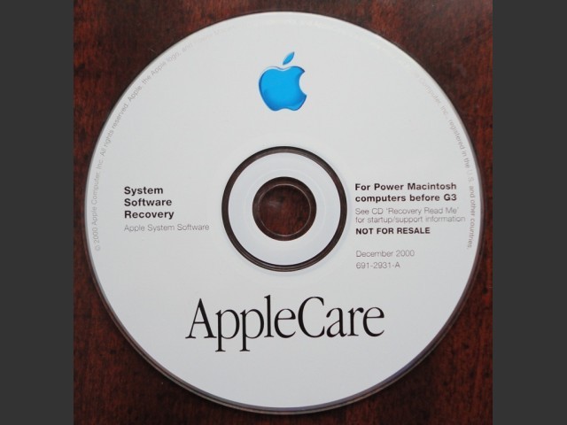 Apple System Software Recovery CD 1 (2000)