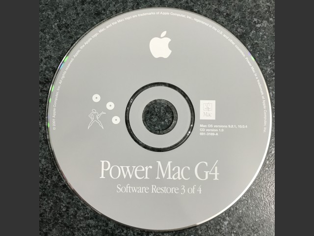 691-3187-A,,Power Mac G4. Software Restore (4 CD set) Mac OS v9.2.1, v10.0.4. Disc v1.0... (2001)