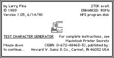 Test Character Generator (1990)