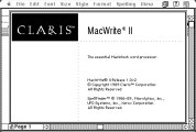 Claris MacWrite II (1989)